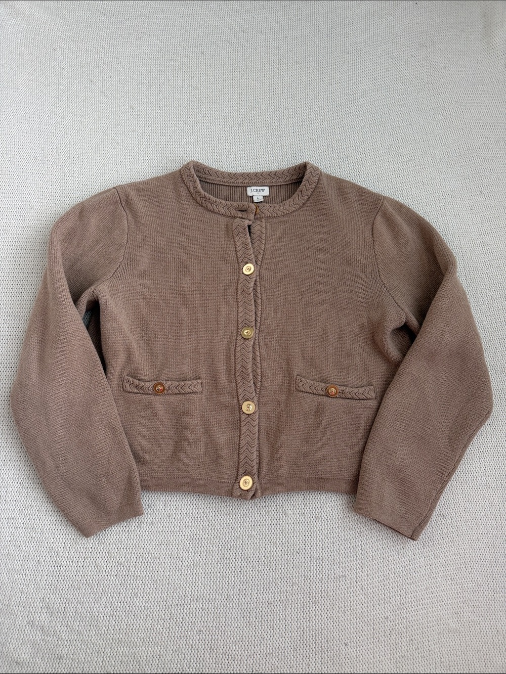 J Crew 100% Cotton Button Down Cardigan Sweater Size Large